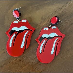 Rolling Stones earrings